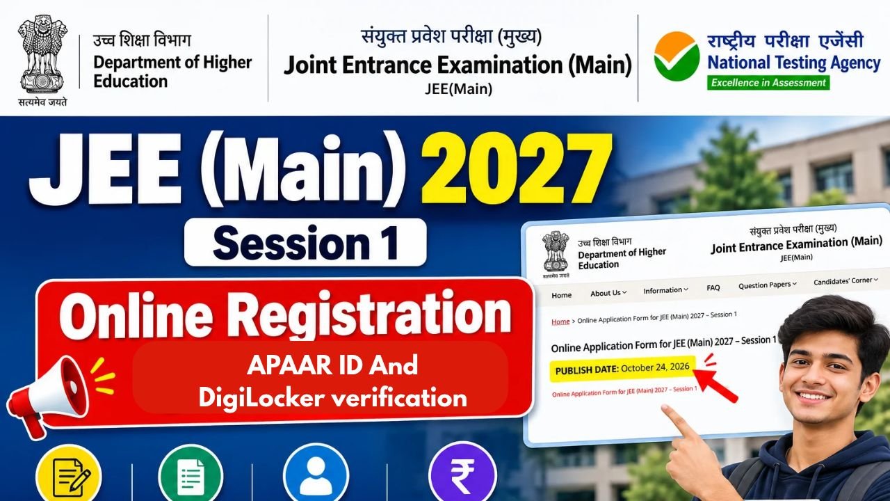 JEE Main 2027 APAAR ID and DigiLocker verification